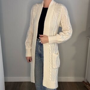 Cozy Cream Cable Knit Cardigan